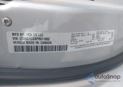 2023 Chrysler Voyager Lx from USA, damaged, VIN 2C4RC1CG8PR611052